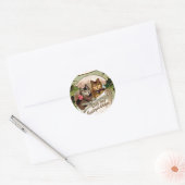 kerstcadeautjes - kerstontwerp met intage ronde sticker (Envelop)