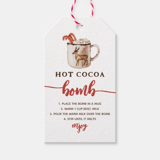 kerstcadeautjes met chocolade voor kerstcadeautjes cadeaulabel (Voorkant)