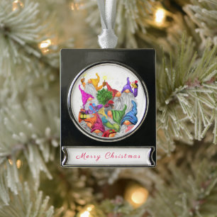 kerstcadeautjes met kerstcadeautjes verzilverd banner ornament