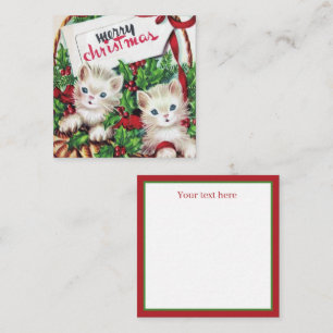 kerstcadeautjes met retro vintage toevoegen tekst notitiekaartje
