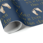 kerstcadeautjes op blauw cadeaupapier (Rol Hoek)