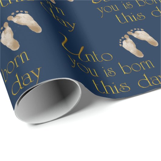 kerstcadeautjes op blauw cadeaupapier (Rol Hoek)