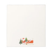 Kerstcadeautjes op de slee van de kerstman notitieblok (Voorkant)