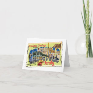 kerstcadeautjes uit de familie Griswold Notitiekaartje