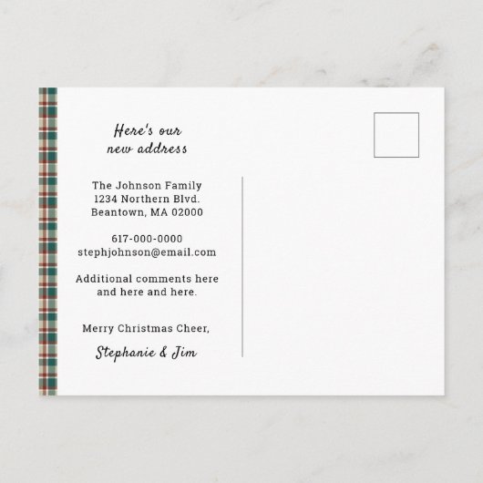 kerstcadeautjes van New Home Moving Aankondigingskaart (Achterkant)