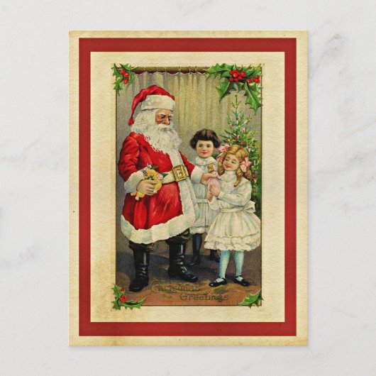 kerstcadeautjes van Santa Briefkaart (Voorkant)