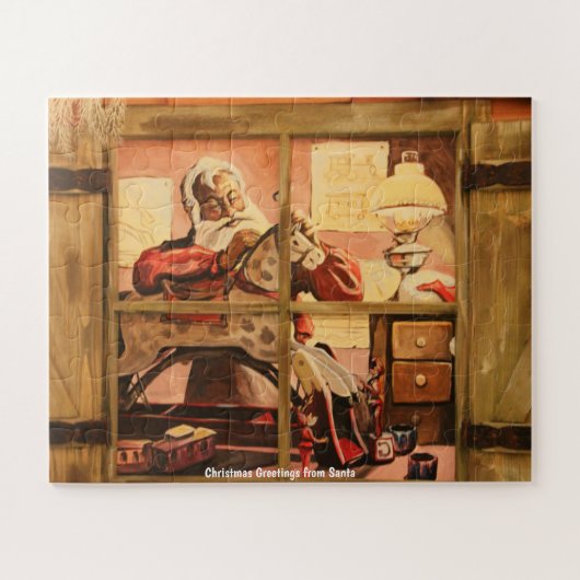 kerstcadeautjes van Santa Legpuzzel (Horizontaal)