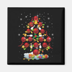 kerstcadeautjes voor Bowling-kerstboom met lantaar Magneet