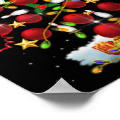 kerstcadeautjes voor Bowling-kerstboom met lantaar Poster (Hoek)