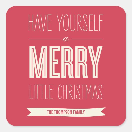 kerstcadeautjes voor feestdagen vierkante sticker (Voorkant)
