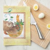 kerstcadeautjes voor geit theedoek (Quarter Fold)