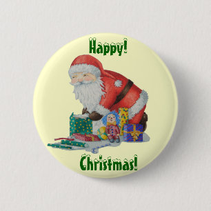 kerstcadeautjes voor speelgoed in de kersttaart ronde button 5,7 cm