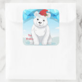 kerstcadeautjes voor Stickers — Beer van polair (Tas)