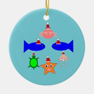 kerstcadeautjes voor Zee Keramisch Ornament