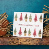 kerstcadeautjes Waterverf kerstbomen Fotoplaat (Zijkant)
