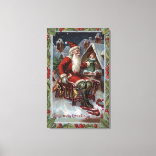 kerstcadeautjeSinterklans Canvas Afdruk