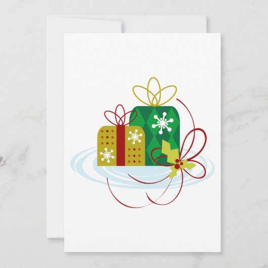 kerstcadeauuitnodigingen kaart (Voorkant)