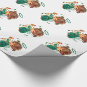 Kerstcadeauverpakking/engel en harp cadeaupapier (Hoek)