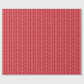 Kerstcadeauverpakking met koraalroze zigzag cadeaupapier (Vlak)