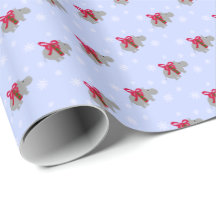 Kerstcadeauverpakking van nijlpaard inpakpapier