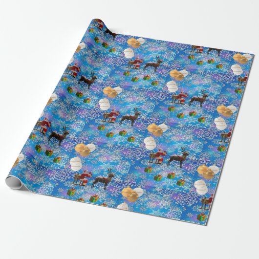 Kerstcadeauverpakkings papier (Uitgerold)