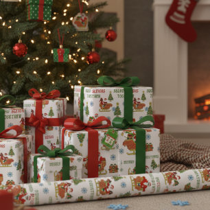 Kerstcadeauverpakkings papier inpakpapier vel