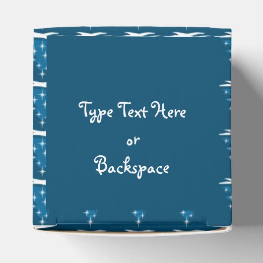 kerstcadebox speciaal aangepast blauw boompje bedankdoosjes (Bovenkant)