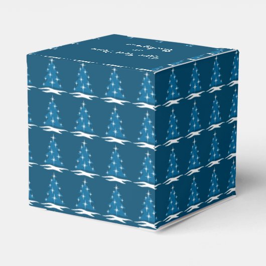 kerstcadebox speciaal aangepast blauw boompje bedankdoosjes (Achterkant)