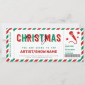 kerstcadeconcert Ticket Sjabloon Voucher (Voorkant)