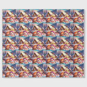 kerstcadedag Gingerbrood Snowman Winter Cadeaupapier (Vlak)