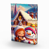 kerstcadedag Gingerbrood Snowman Winter Fotoblokken (Rechts)