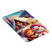 kerstcadedag Gingerbrood Snowman Winter Magneet (Rechterzijde)