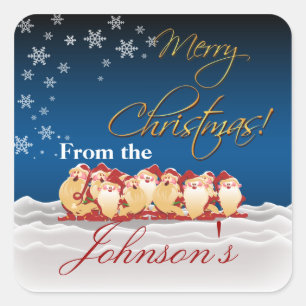kerstcadeLabels Vierkante Sticker