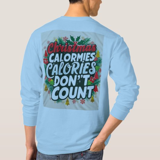 Kerstcalorieën Aantal niet T-shirt (Achterkant)