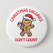 Kerstcalorieën Button (Voorkant)