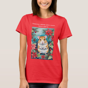 Kerstcalorieën Grappige Dikke Vakantiemuis T-shirt
