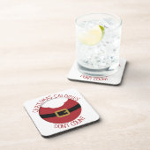 Kerstcalorieën Het rode pak van de kerstman Bier Onderzetter (Rechterzijde)