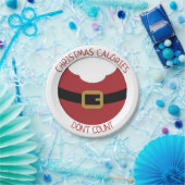 Kerstcalorieën Het rode pak van de kerstman Papieren Bordje (Feest)