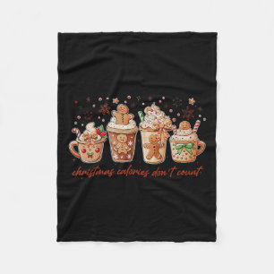 Kerstcalorieën tellen niet Gingerbread Coquett Fleece Deken