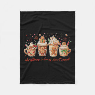 Kerstcalorieën tellen niet Gingerbread Coquett Fleece Deken