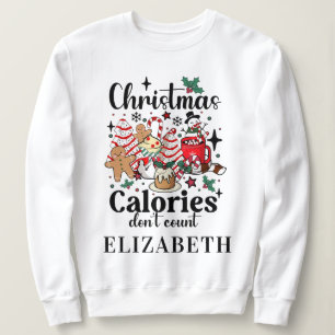 Kerstcalorieën tellen niet grappig Retro Xmas Trui