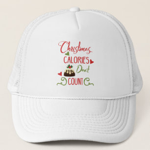 kerstcalorieën tellen niet grappige feestelijke qu trucker pet