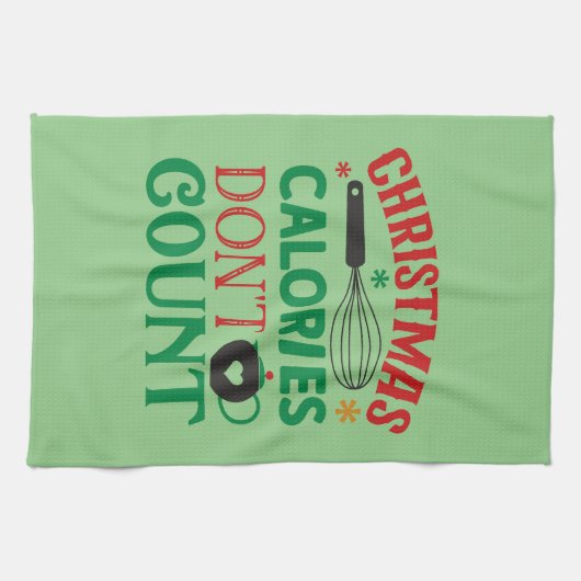 Kerstcalorieën tellen niet; Kerstmis; koken; Theedoek (Horizontaal)