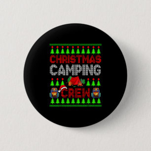 Kerstcamperbemanning Kersttrui Santa Camper Cam Ronde Button 5,7 Cm