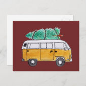 KerstCampervan Briefkaart (Voorkant / Achterkant)