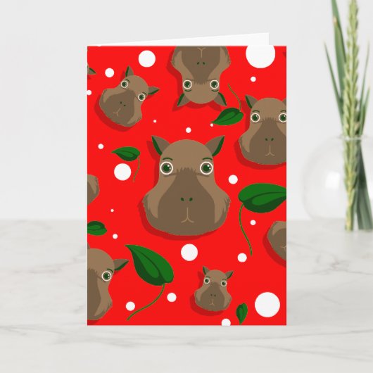 kerstcapybara (Voorkant)