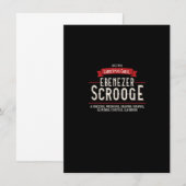 Kerstcarol, Ebenezer Scrooge, Vakantievormgeving Kaart (Voorkant / Achterkant)