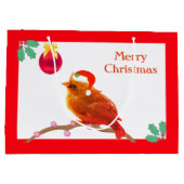 KerstCarol Little Bird Groot Cadeauzakje (Achterkant)