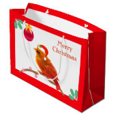 KerstCarol Little Bird Groot Cadeauzakje (Achterkant Gekanteld)