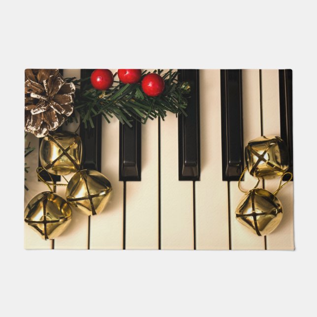 Kerstcarol Music Room Deurmat (Voorkant)